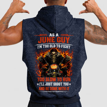 Fully Printed Hooded Vest A09-805 JUNE, I'LL JUST SHOOT YOU AND BE DONE WITH IT - SNOW MALE06 (SKU2607-94-06)