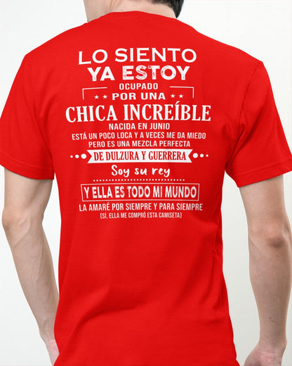Lo siento chicas, ya estoy pillado - Mi novia está un poco loca y es adorable - Regalo especial para tu novio o esposo - (SKU04-156-06) - SNOW06