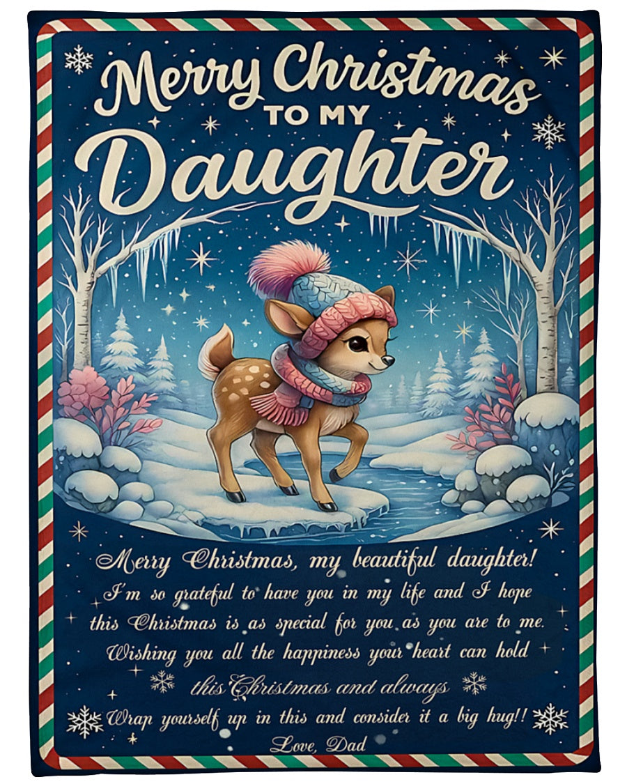 BLANKET FOR DAUGHTER FROM DAD – XMAS GIFT - FULL