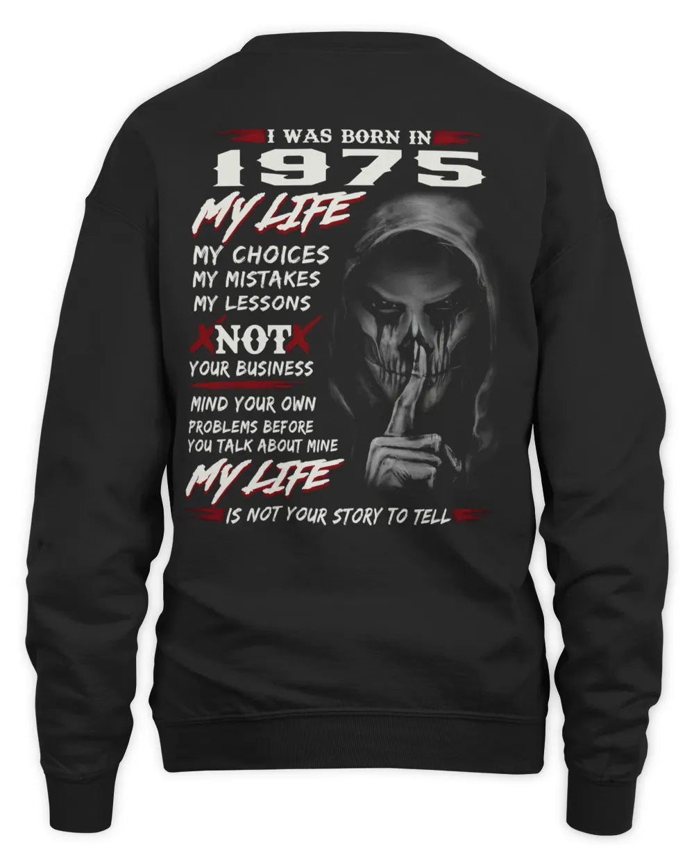 I WAS BORN IN 1975 US1975 male (SKU07-1975)