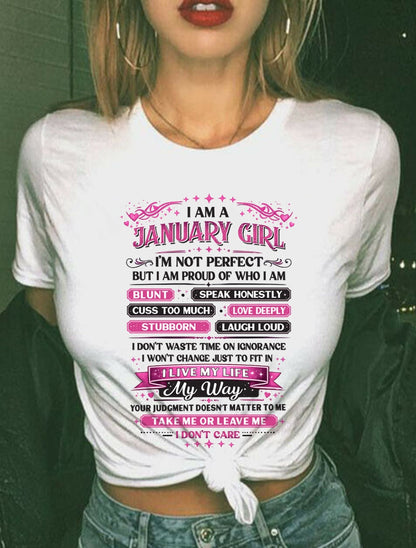 "I AM A JANUARY GIRL" - Birthday Gift For January Girls - FMA SNOW01 (SKU26T-01260-01)