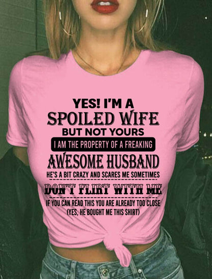 00, YES! I’M A SPOILED WIFE BUT NOT YOURS – GIFT T SHIRT FROM HUSBAND TO WIFE – SNOW MALE00 (SKU26T-01204-00)