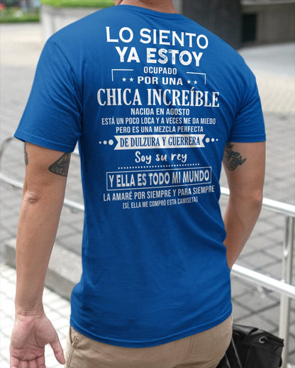 Lo siento chicas, ya estoy pillado - Mi novia está un poco loca y es adorable - Regalo especial para tu novio o esposo - (SKU04-156-08) - SNOW08