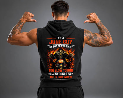 Fully Printed Hooded Vest A09-805 JUNE, I'LL JUST SHOOT YOU AND BE DONE WITH IT - SNOW MALE06 (SKU2607-94-06)