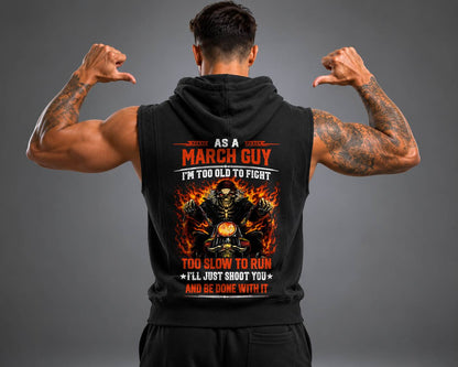 Fully Printed Hooded Vest A09-805 MARCH, I'LL JUST SHOOT YOU AND BE DONE WITH IT - SNOW MALE03 (SKU2607-94-03)