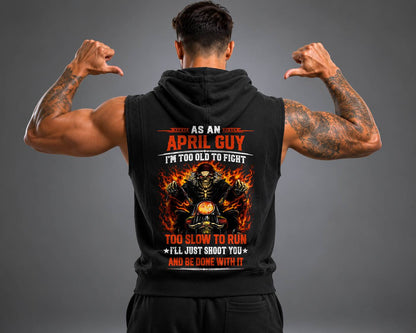 Fully Printed Hooded Vest A09-805 APRIL, I'LL JUST SHOOT YOU AND BE DONE WITH IT - SNOW MALE04 (SKU2607-94-04)