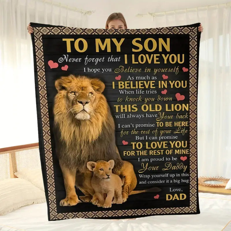 BLANKET FOR SON FROM DAD – COMFORT & WARMTH GIFT Sherpa Fleece Blanket - FULL