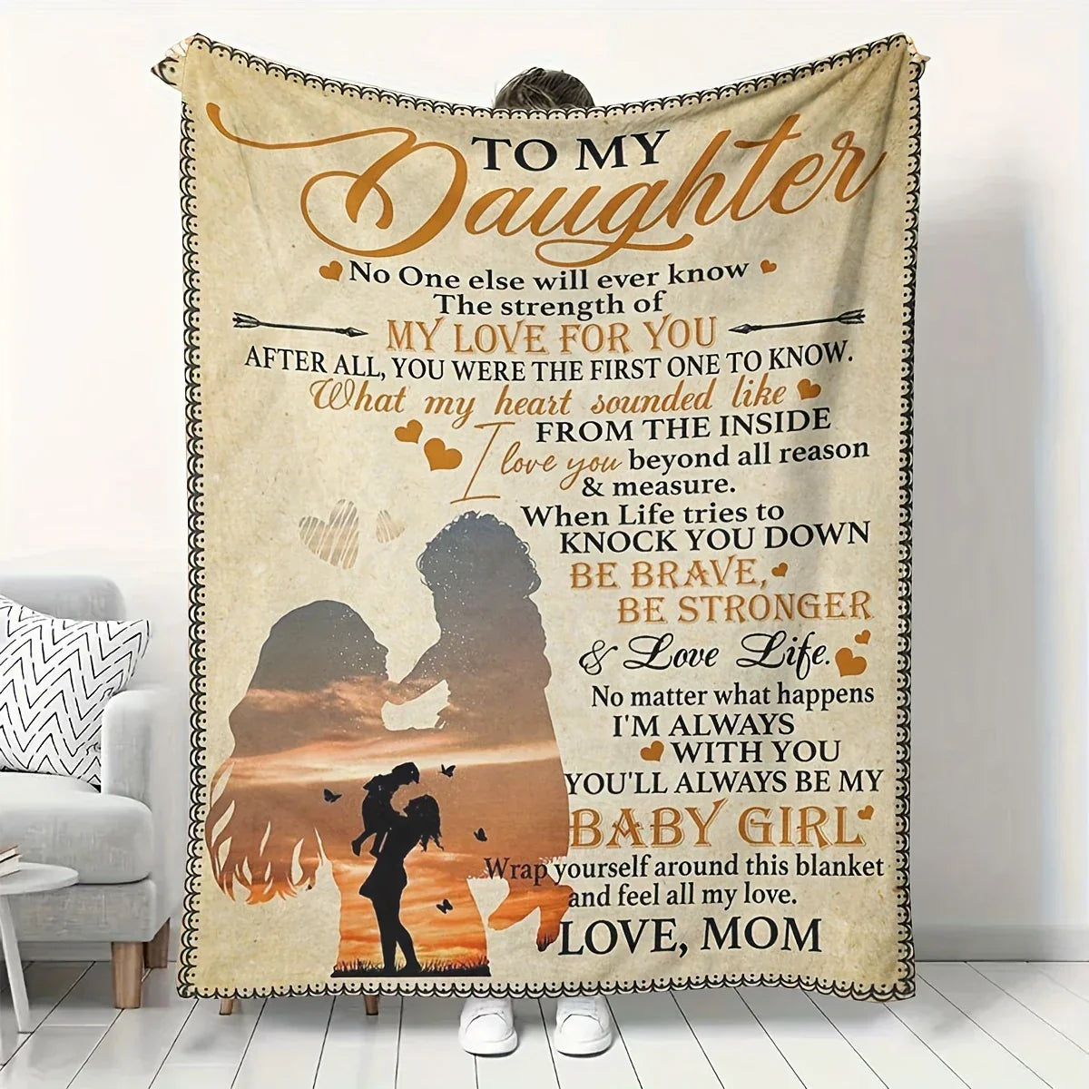 Special Gift For Your Daughter Blanket - From Mom (SKUB07-32)