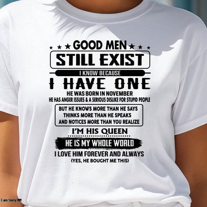 November - Good men Still Exist - gift for your girlfriend, wife from Husband - SNOW11 (SKU-GM-11)