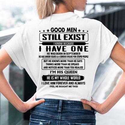 September - Good men Still Exist - gift for your girlfriend, wife from Husband - SNOW09 (SKU-GMSAU-09)