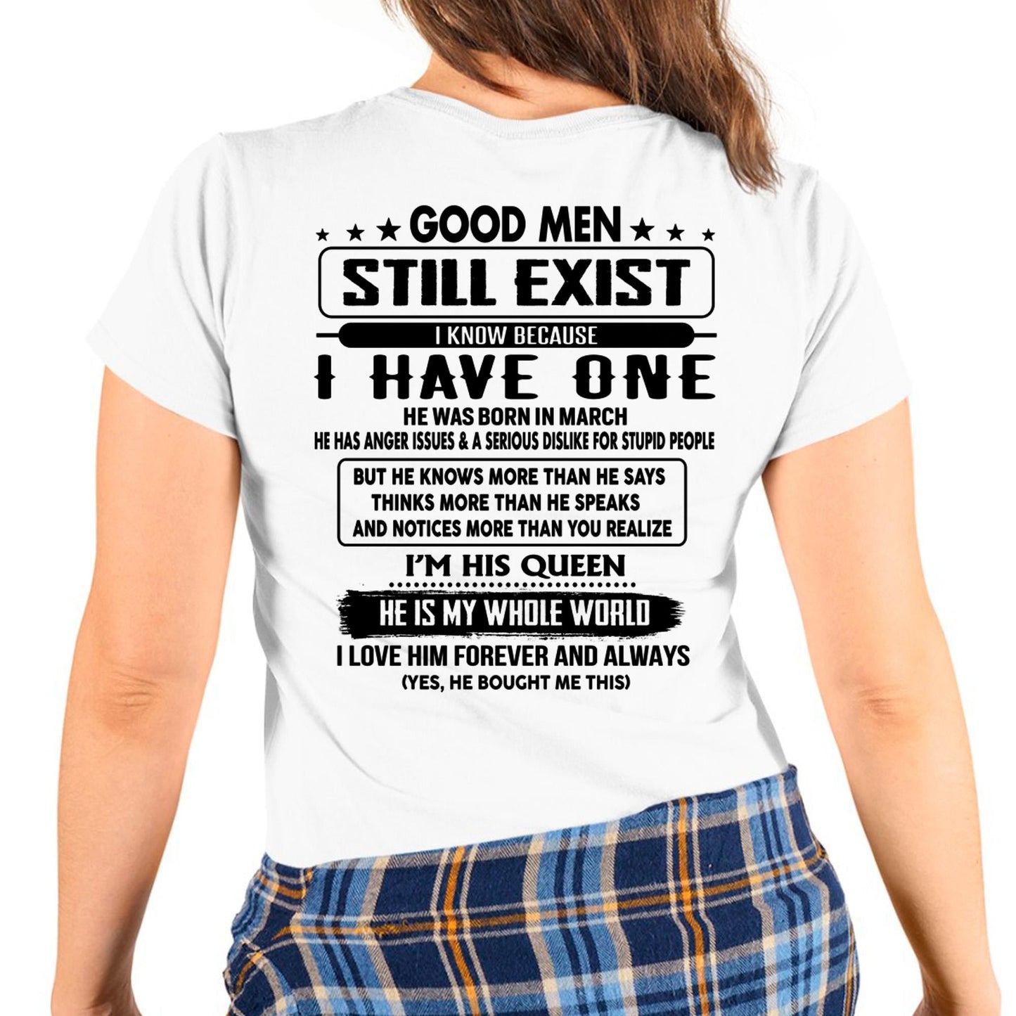 March - Good men Still Exist - gift for your girlfriend, wife from Husband - SNOW03 (SKU-GMSAU-03)