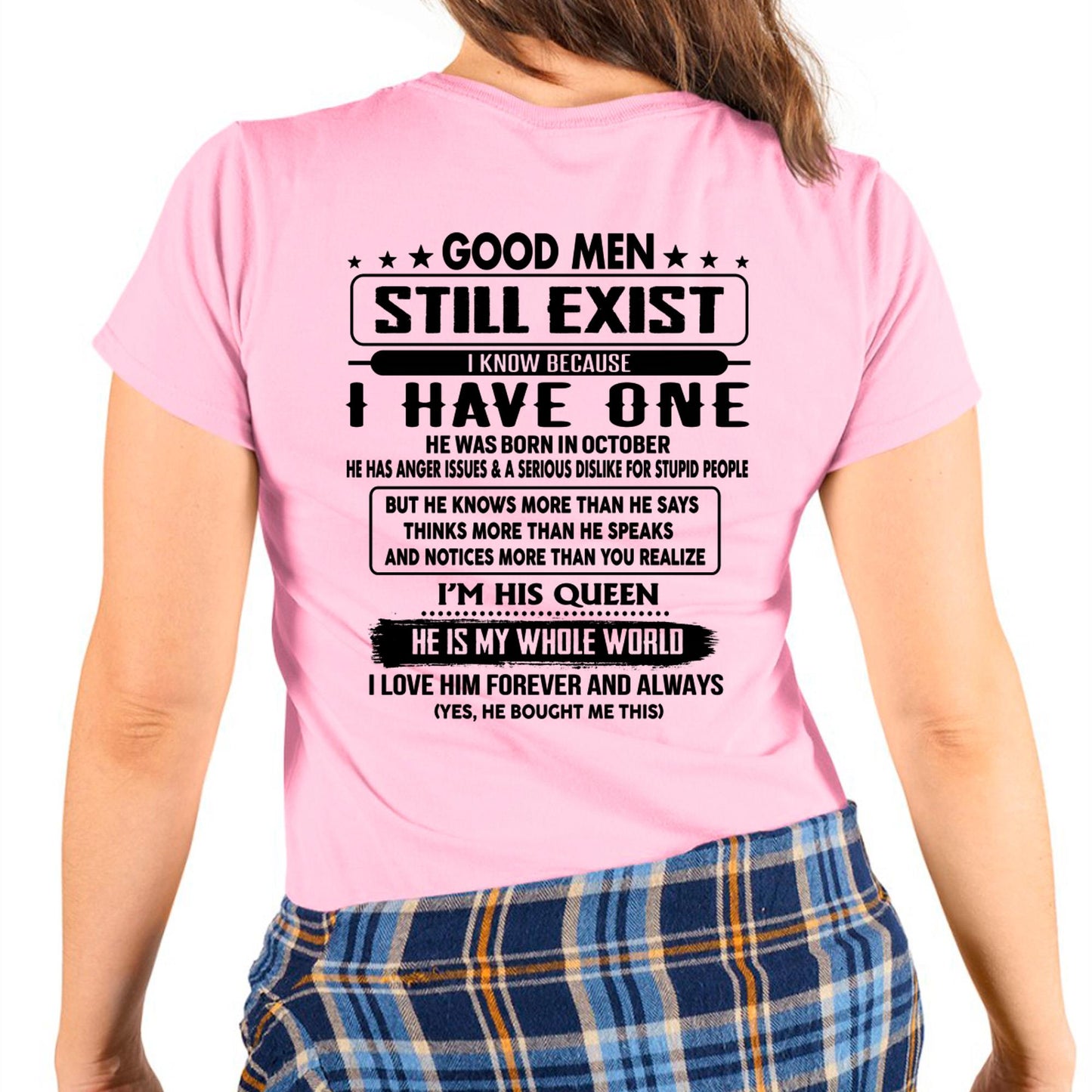 October - Good men Still Exist - gift for your girlfriend, wife from Husband - SNOW10 (SKU-GMSAU-10)