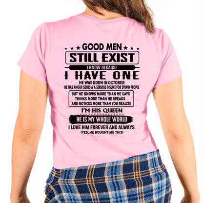 October - Good men Still Exist - gift for your girlfriend, wife from Husband - SNOW10 (SKU-GMSAU-10)