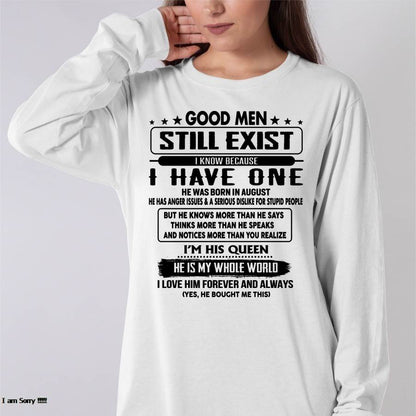 August - Good men Still Exist - gift for your girlfriend, wife from Husband - SNOW08 (SKU-GM-08)