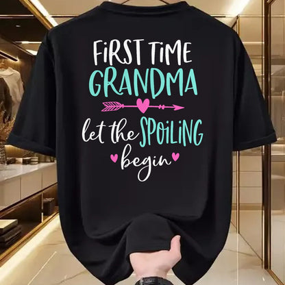 Best Grandma Shirt, Proud Grandma Unisex T-Shirt/Hoodie/Sweatshirt HLT00 - First Time Grandma Let the Spoiling Begin New 1st Time T-Shirt (1)