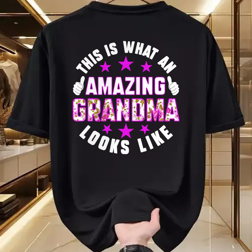 Best Grandma Shirt, Proud Grandma Unisex T-Shirt/Hoodie/Sweatshirt HLT00 - This Is What An Amazing Grandma Looks Like Shirt Mothers Day T-Shirt