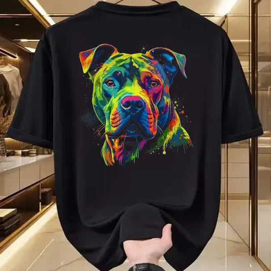 Dog Love Shirt, Dog Lover Gift T-Shirt/Hoodie/Sweatshirt HLT00 - Pitbull Dog I Love Dad Tattoo Funny Family T-Shirt