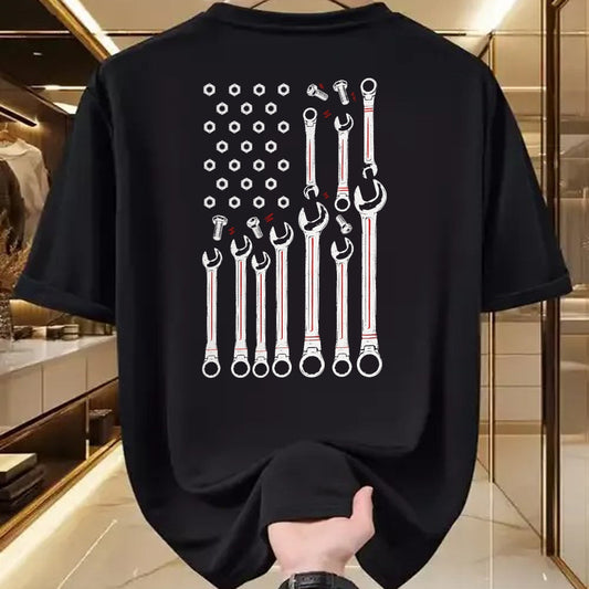 Best Mechanic Life Shirt, Funny Mechanic UnisexT-Shirt/Hoodie/Sweatshirt HLT00 - Mechanic American Flag Repair Car Technician Men Dad T-Shirt