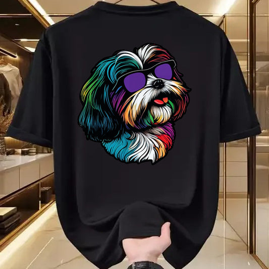 Dog Love Shirt, Dog Lover Gift T-Shirt/Hoodie/Sweatshirt HLT00 - Dad Mom Cool Dog Sunglasses - Shih Tzu T-Shirt