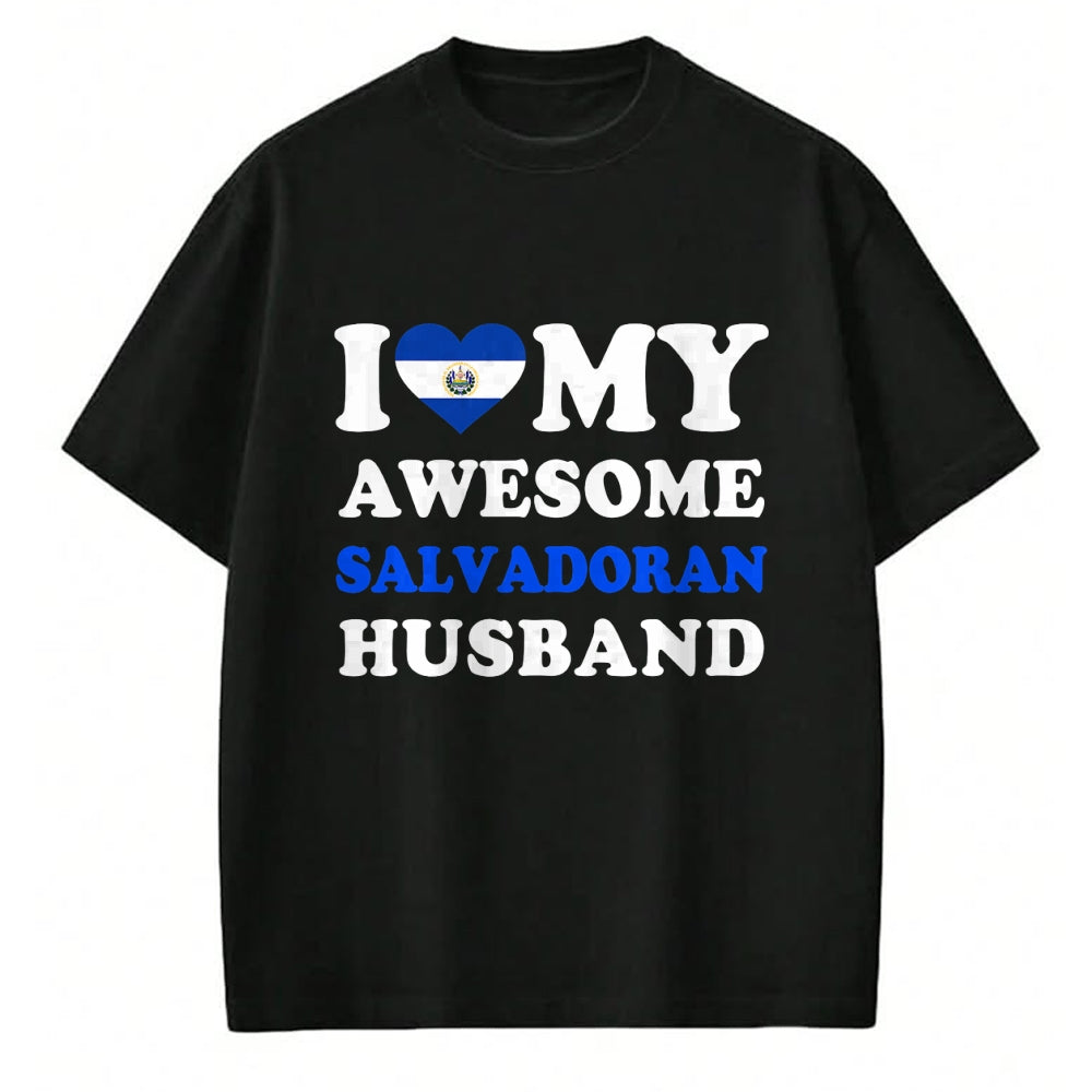 Best Wife Shirt, Wife and Husband Unisex T-Shirt/Hoodie/Sweatshirt HLT00 - I love My Awesome Salvadoran Husband Funny T-Shirt