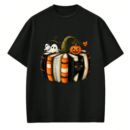 Best Teacher Shirt, Funny Teacher UnisexT-Shirt/Hoodie/Sweatshirt HLT00 - Halloween Reading Pumpkin Book Cat Ghost Librarian Teacher T-Shirt