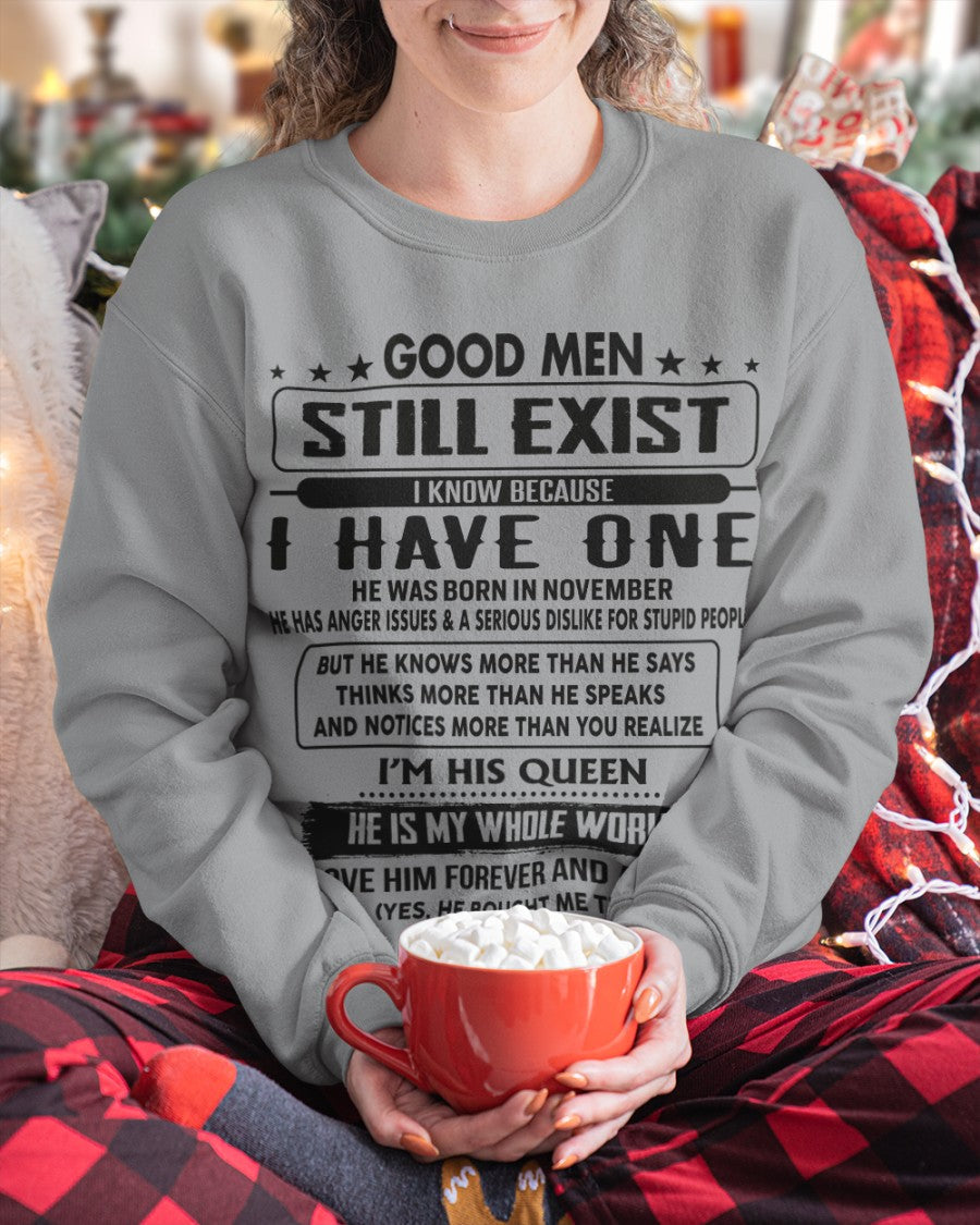 November - Good men Still Exist - gift for your girlfriend, wife from Husband - SNOW11 (SKU-GM-11)