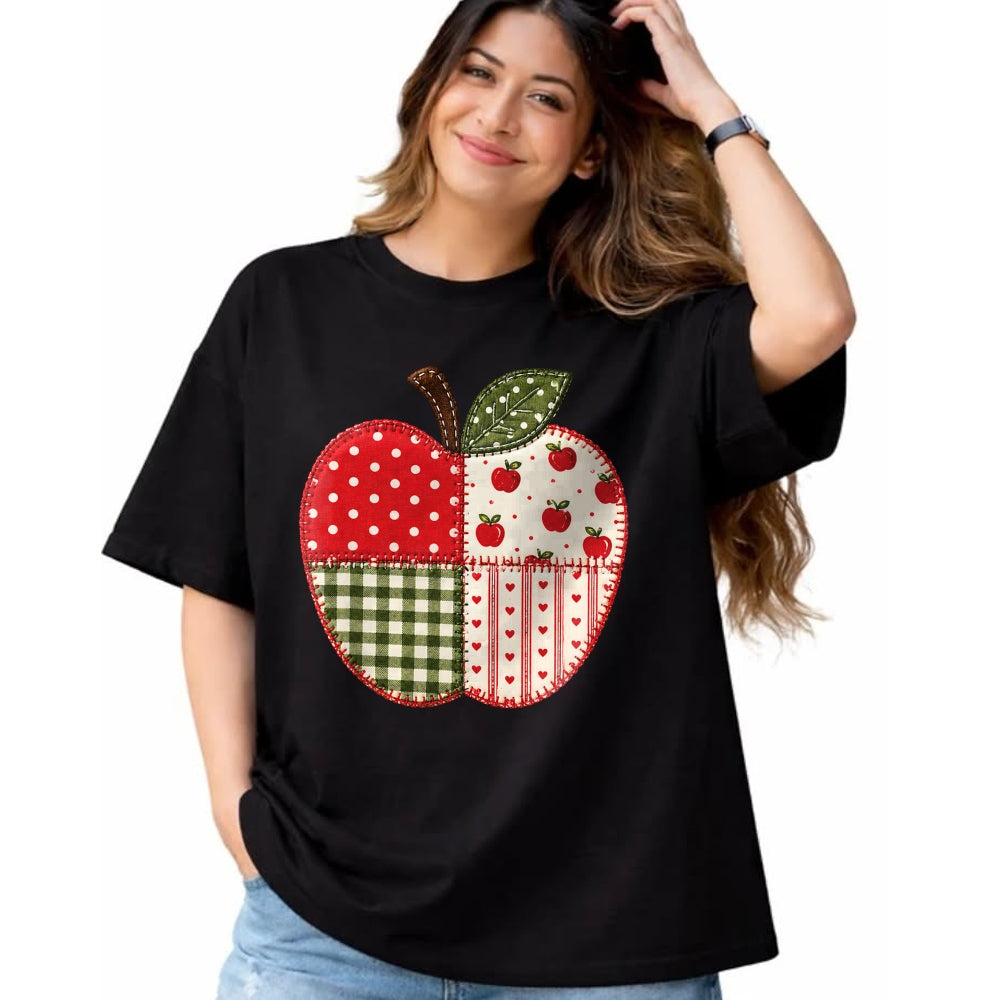 Best Teacher Shirt, Funny Teacher UnisexT-Shirt/Hoodie/Sweatshirt HLT00 - Apple Gingham Polka Dot Teacher Classroom Back to School T-Shirt