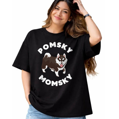 Dog Love Shirt, Dog Lover Gift T-Shirt/Hoodie/Sweatshirt HLT00 - Pomsky Momsky for Dog Pet Mom T-Shirt
