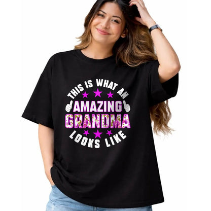 Best Grandma Shirt, Proud Grandma Unisex T-Shirt/Hoodie/Sweatshirt HLT00 - This Is What An Amazing Grandma Looks Like Shirt Mothers Day T-Shirt