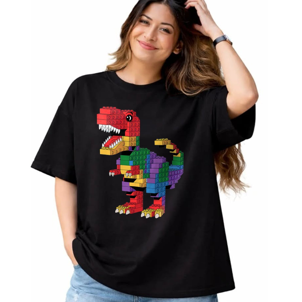 Best Dinosaur Lover Shirt, Funny Dinosaur UnisexT-Shirt/Hoodie/Sweatshirt HLT00 - Master Builder Men Boys Kids Building Bricks Dinosaur T-Rex T-Shirt