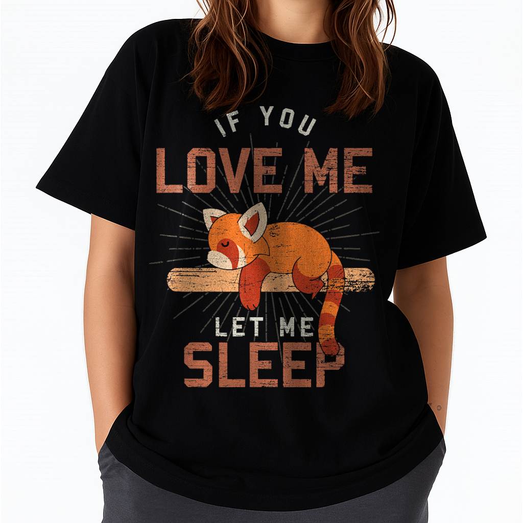 Cute Sleeping Animal PJ Napping Pajama Sleeping Red Panda T-Shirt