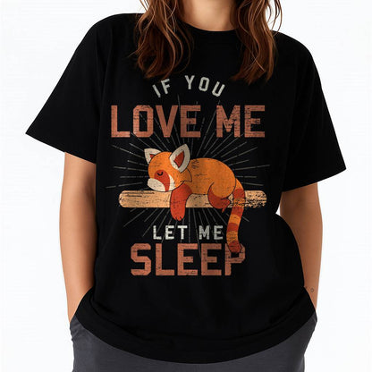 Cute Sleeping Animal PJ Napping Pajama Sleeping Red Panda T-Shirt