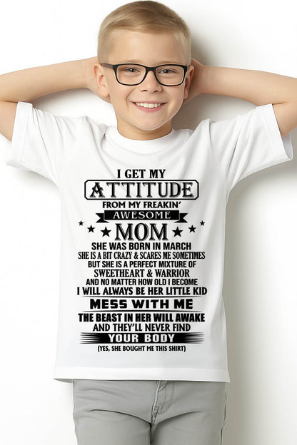 I WILL ALWAYS BE HER LITTLE BOY - GIFT T SHIRT FROM MOM TO SON - SNOW03 (SKU2603-159-03)