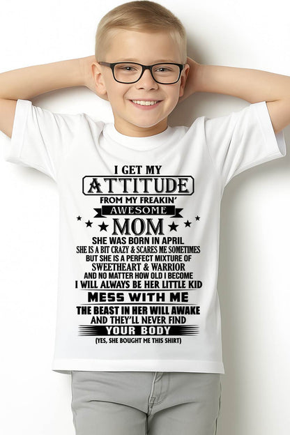I WILL ALWAYS BE HER LITTLE BOY - GIFT T SHIRT FROM MOM TO SON - SNOW04 (SKU2603-159-04)