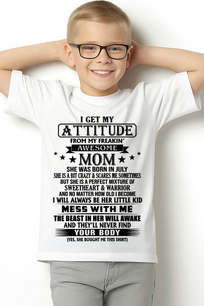 I WILL ALWAYS BE HER LITTLE BOY - GIFT T SHIRT FROM MOM TO SON - SNOW07 (SKU2603-159-07)