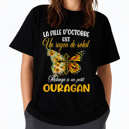 OCTOBRE SHIRT Un rayon de soleil Mélangé à un petit OURAGAN - SNOW10 (SKU2603-153-10)