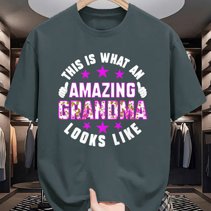 Best Grandma Shirt, Proud Grandma Unisex T-Shirt/Hoodie/Sweatshirt HLT00 - This Is What An Amazing Grandma Looks Like Shirt Mothers Day T-Shirt