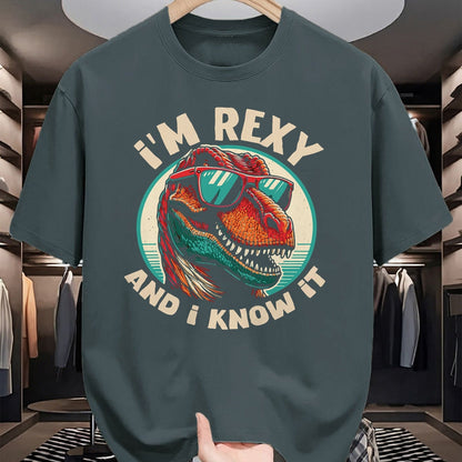 Best Dinosaur Lover Shirt, Funny Dinosaur UnisexT-Shirt/Hoodie/Sweatshirt HLT00 - I_m Rexy And I Know It T-Rex Funny Dinosaur Lover T-Shirt