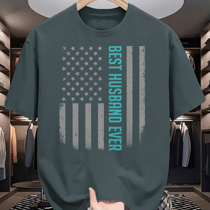 Best Wife Shirt, Wife and Husband Unisex T-Shirt/Hoodie/Sweatshirt HLT00 - Best Husband Ever American Flag Shirt Gifts For Father's day T-Shirt
