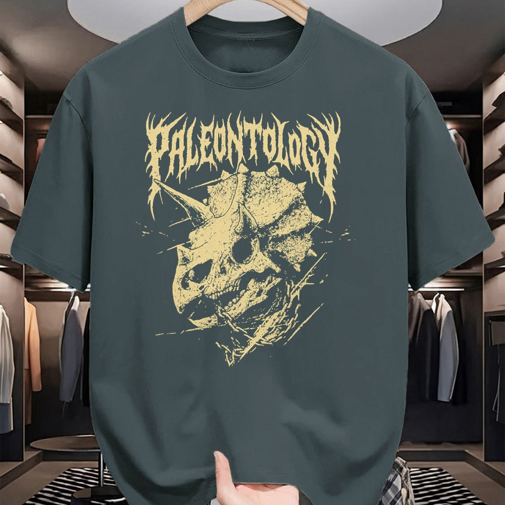 Best Dinosaur Lover Shirt, Funny Dinosaur UnisexT-Shirt/Hoodie/Sweatshirt HLT00 - Paleontology Metal Triceratops Skull and Chains Dinosaur Art T-Shirt
