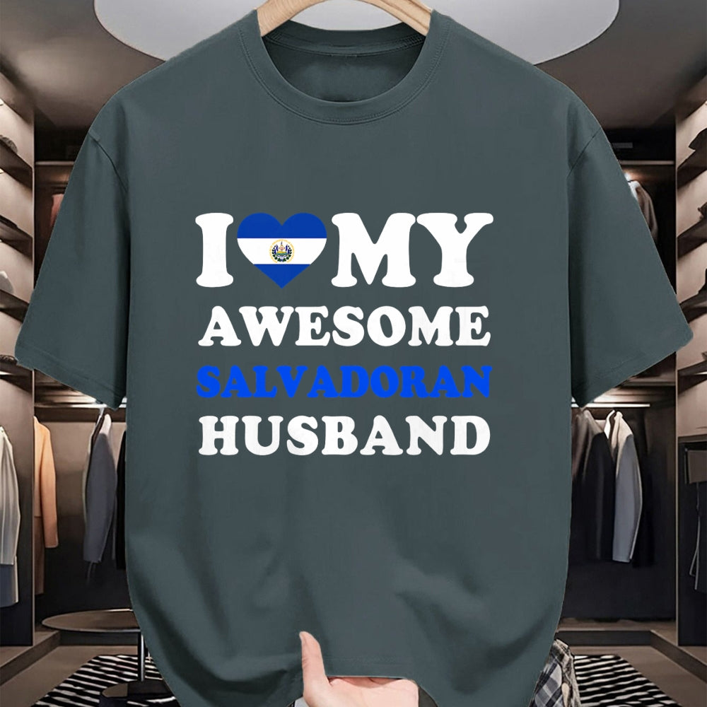 Best Wife Shirt, Wife and Husband Unisex T-Shirt/Hoodie/Sweatshirt HLT00 - I love My Awesome Salvadoran Husband Funny T-Shirt