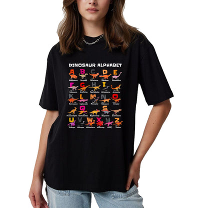 Best Dinosaur Lover Shirt, Funny Dinosaur UnisexT-Shirt/Hoodie/Sweatshirt HLT00 - Types of Dinosaurs Alphabet A-Z ABC Dino Identification T-Shirt (3)