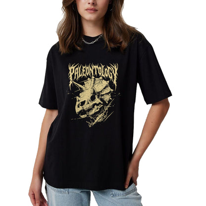 Best Dinosaur Lover Shirt, Funny Dinosaur UnisexT-Shirt/Hoodie/Sweatshirt HLT00 - Paleontology Metal Triceratops Skull and Chains Dinosaur Art T-Shirt