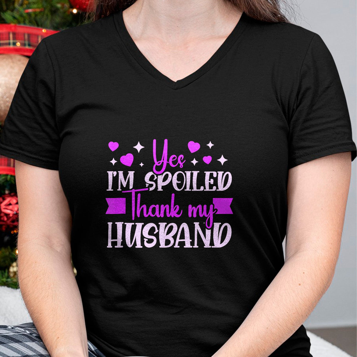 Best Wife Shirt, Wife and Husband Unisex T-Shirt/Hoodie/Sweatshirt HLT00 - Gift for wife T shirt, spoiled wife   Spoiled Wife I’M Spoiled Thank My Husband Funny Wife Tank Top