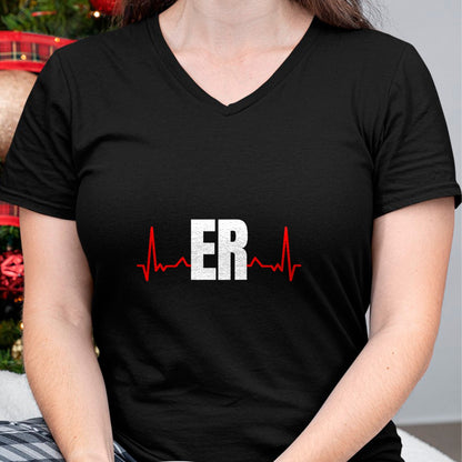 Funny Nurse Shirt, Nurse Unisex T-Shirt/Hoodie/Sweatshirt HLT00 -Emergency Medicine Emergency room Nurse ER Heartbeat T-Shirt