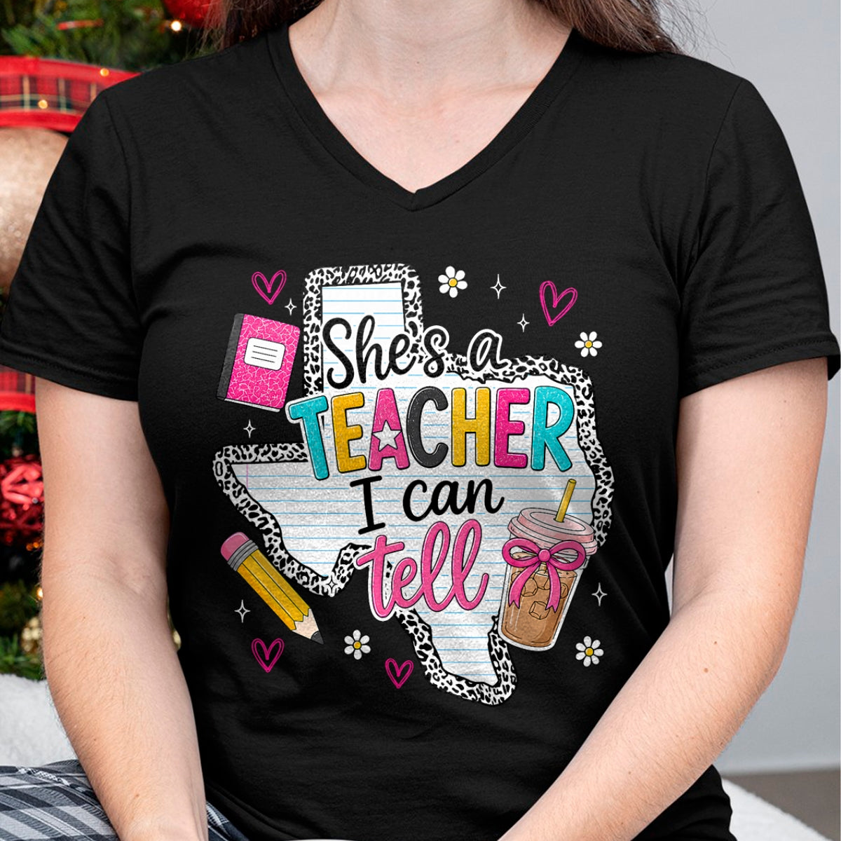 Best Teacher Shirt, Funny Teacher UnisexT-Shirt/Hoodie/Sweatshirt HLT00 - She's A Teacher I Can Tell Western Classroom Art T-Shirt