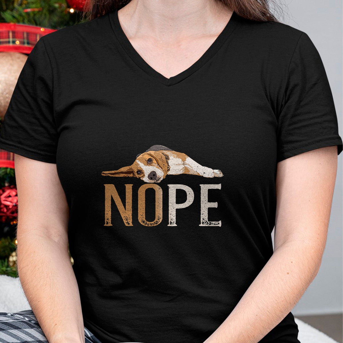 Dog Love Shirt, Dog Lover Gift T-Shirt/Hoodie/Sweatshirt HLT00 - Nope Lazy Beagle Funny Dog Lover Vintage Cute Beagle Mom T-Shirt