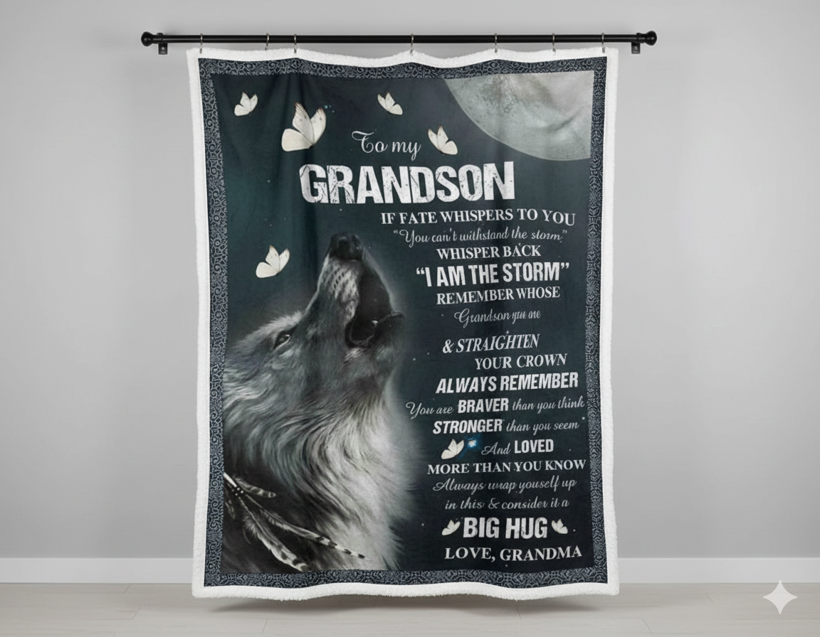 Special Gift For Your Grandson Blanket - From Grandma