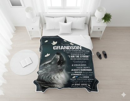 Special Gift For Your Grandson Blanket - From Grandma