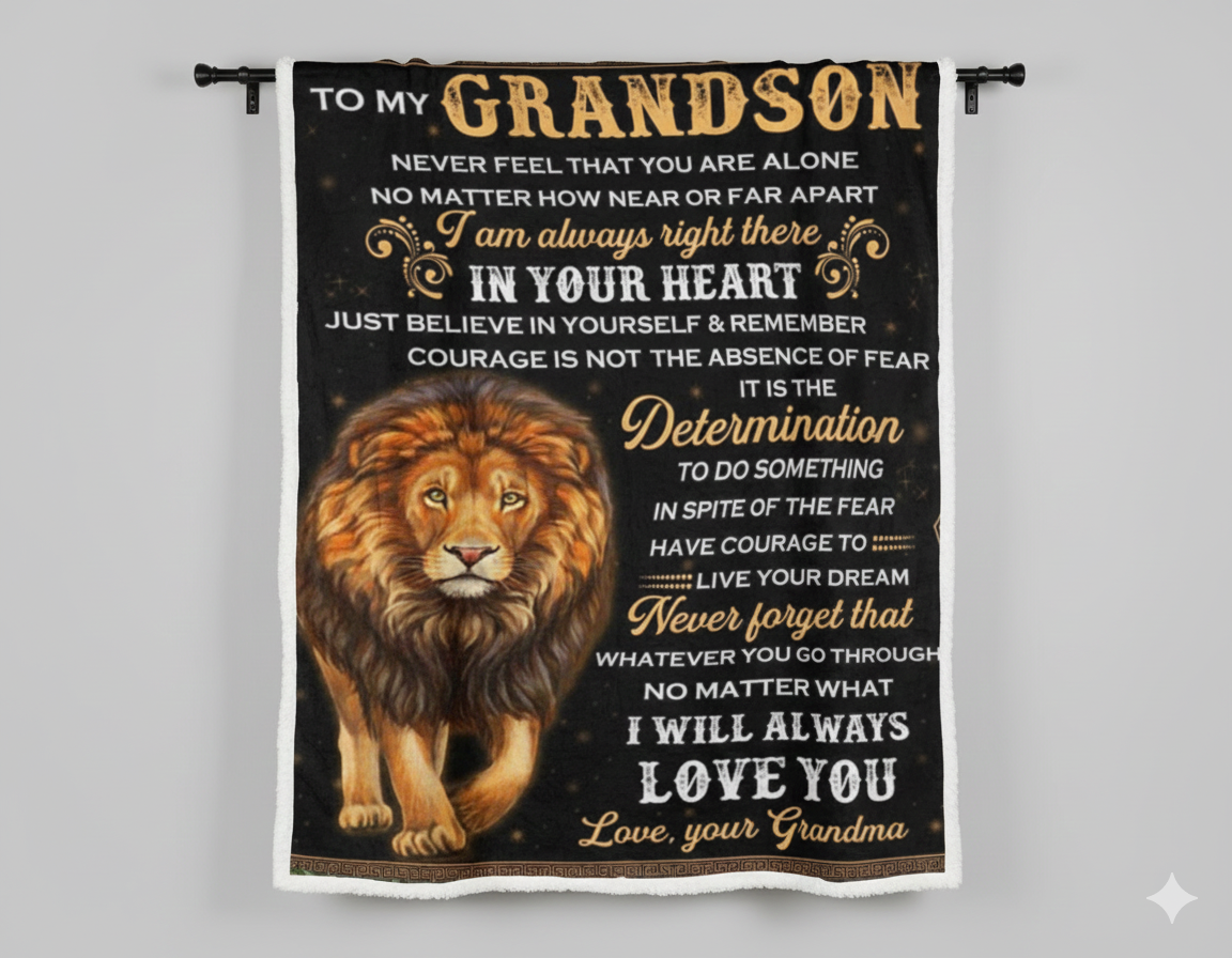 Special Gift For Your Grandson Blanket - From Grandma